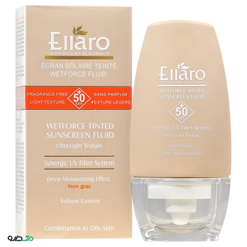 فلوئید ضد آفتاب رنگی وت فورس SPF50 الارو